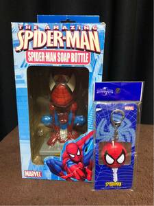 SPIDER-MAN、スパイダーマン、SOAP BOTTLE、ソープボトル、ユニバーサルスタジオキーホルダーとセット、未使用品