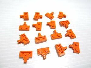 レゴ★未使用！オレンジ色のヒンジプレート１６点(1X2-LOCK-F1-横側)