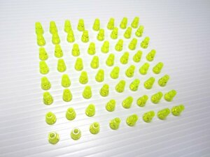 レゴ★未使用！黄緑色のコーン型クリアパーツ６４点セット(Tr.N.G)