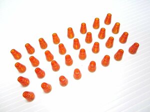 レゴ★未使用！オレンジ色のコーン型クリアパーツ３２点セット