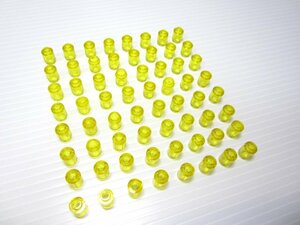レゴ★未使用！黄色の丸い１×１クリアパーツ６４点セット