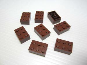 レゴ★未使用！茶色の２×３基本パーツ８点セット
