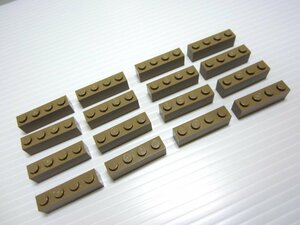 レゴ★未使用！ダークタンの１×４基本パーツ１６点セット