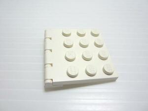 レゴ★プレート型のスムースタイプヒンジ(4X4・白色・中古品)