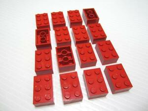 レゴ★赤色の２×３基本パーツ１６点セット（中古品）