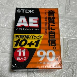 TDK カセットテープ11本　AE 90分　ノーマルポジション