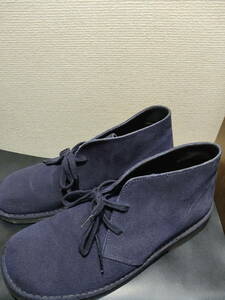 送料無料 デザートブーツ スウェードシューズ ステッチダウン ネイビー スペイン製 navy Boston shoes　made in SPAIN 41 7 25.5cmぐらい