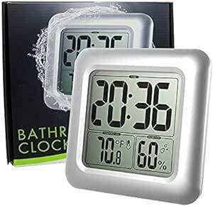 Aiyoupinデジタル温 湿度計 防水 タイマー 温湿度計 半身浴クロック お風呂時計 温度計 湿度計防水時計 デジタル 温湿度