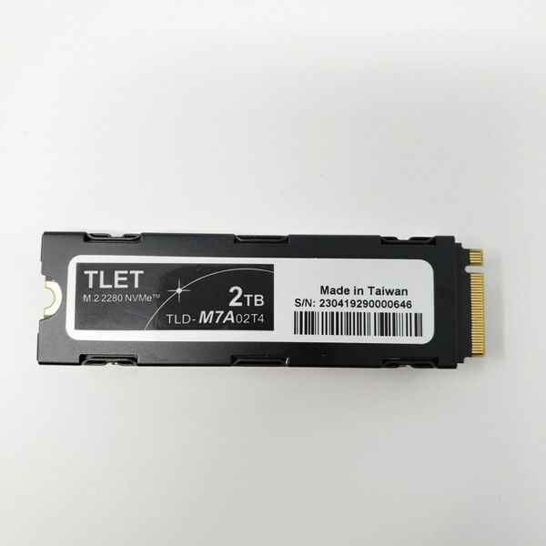 PS5動作確認済 ヒートシンク搭載 内蔵SSD 2TB TLD-M7A02T4
