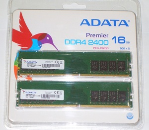 ◆新品未開封！ADATA製 PC4-19200（DDR4-2400）16GB（8GB×2枚）即決！★送料185円！