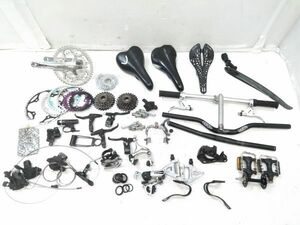 ! Junk bicycle parts summarize approximately 46 point set SHIMANO/ other saddle / pedal / gear / hub / lever / other A060115G @140!