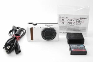 ★実用品★ カシオ CASIO EXILIM EX-ZR400 ホワイト コンパクトデジタルカメラ #L81076086