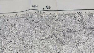 岩ヶ崎　宮城県　地図　古地図　 地形図　資料　57×46cm　大正2年測図　昭和２４年発行印刷　書込み　B2405　