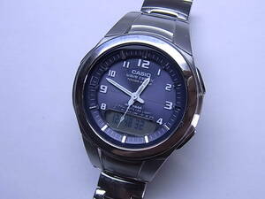 100円～良品 CASIOカシオ 電波ソーラー メンズ クォーツ ウォッチ 腕時計 WVA-400J