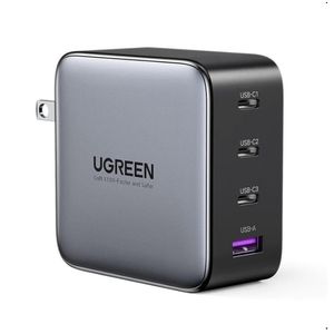 UGREEN 充電器 100W 4ポート PD急速充電器 USB-C*3とUSB-A*1 PSE技術基準適合 折畳み式プラグ 新品未使用