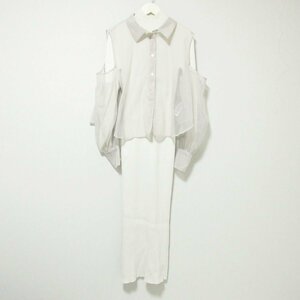  beautiful goods 22SS SNIDEL Snidel sia- tops Layered knitted One-piece cut out shirt blouse long height F white 053 *