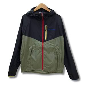 即決☆コロンビア ウインドジャケット BMLT/XLサイズ ネコポス 軽量 撥水 コンパクト マウンテン キャンプ フェス カーキ ブラック