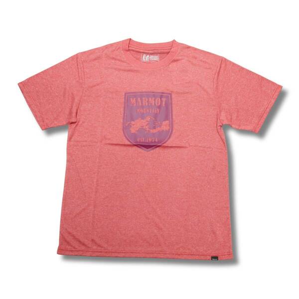 即決☆マーモット エルバード半袖Tシャツ RED/XLサイズ 送料無料 レッド 赤 吸汗・速乾・ドライ 登山 キャンプ クラシック Marmot