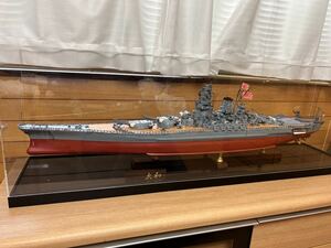 福岡受け渡しのみ商品 250分の1 戦艦大和模型 沖縄特攻　天一号作戦　精密模型完成品　個人制作品　軍隊物 日本軍　アクリルケース付き