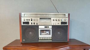  radio-cassette RX-5700 operation goods National Disco M metal tape NR large output 15W side wood panel 