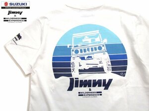 新品 スズキ ジムニー Tシャツ 白XL サンライズ JIMNY半袖tシャツ SUZUKI公認 メンズtシャツ カットソー WILDERNESS EXPERIENCE