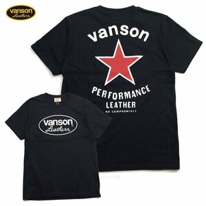 新品 VANSON バンソン Tシャツ 黒L ワンスター メンズ半袖t 085 バイカー メンズtシャツ カットソー