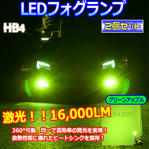 鬼光 LEDフォグランプ HB4 グリーンアップル ライムグリーン 12v 24v フォグライト 送料無料 大人気
