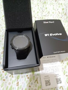 [ прекрасный товар. дешевый ]SHOT NAVI Schott navi W1 EVOLVE evo rub черный GPS Golf часы наручные часы type дальномер 