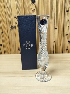 ★未使用　ELBE　エルベ　フラワーベース　一輪挿し　花瓶　クリスタル★