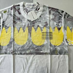 新品タグ付き COMME des GARCONS SHIRT コムデギャルソンシャツ 1990s カモ柄プリント 5連ロゴカットソー Tシャツ 90s vintage