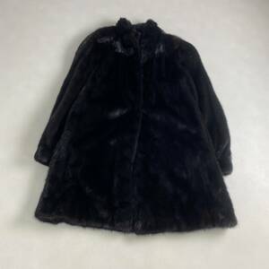 毛皮コート　ファーコート　【最高級】ブラック　ミンク　リアルファー　大きいサイズ