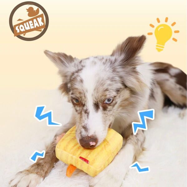 GiGwi 犬用おもちゃ 柔らかい毛布素材 音が出るアヒルの形