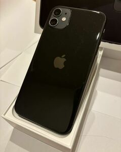 Apple iPhone11 128GB ブラック SIMフリー 画面割れ 動作問題なし バッテリー75% 現物出品 スマホ スマートフォン