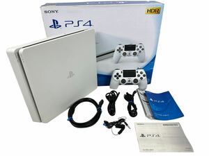 【動作確認済み】SONY PS4 本体 CUH-2200B 500GB グレイシャーホワイト 完品 初期化済 ソニー PlayStation