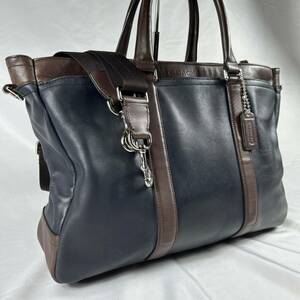  Coach [A4 storage possible high capacity 2WAY]COACH metropolitan tote bag business bag 2way shoulder .. original leather briefcase 