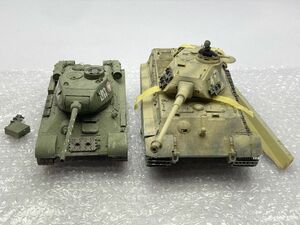 戦車 プラモデル 完成品 組済 塗装済 スケール不明 破損 欠品 あり まとめて 簡易梱包/ジャンク ※まとめて取引・同梱不可 [24-2372]