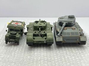 戦車 プラモデル 完成品 組済 塗装済 スケール不明 破損 欠品 あり まとめて 簡易梱包/ジャンク ※まとめて取引・同梱不可 [24-2394]