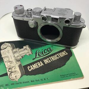 バルナックライカⅢf　Leica　英語取説付　ジャンク