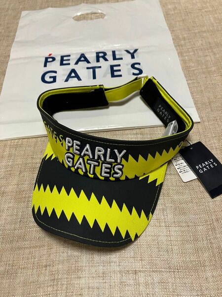 PEARLY GATES☆パーリーゲイツ・新品バイザー ＜定番人気ギザギザボーダー柄 ＞ 