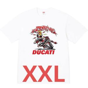 XXL Supreme Ducati Bike Tee White ドゥカティ シュプリーム バイク Tシャツ 2XL ホワイト 白 コラボ ストリート バイカー