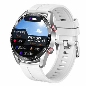 2024 year recent model new goods smart watch white silicon belt Bluetooth telephone call GPS ECG PPG telephone call with function waterproof blood pressure . number sleeping arrival health control 