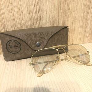 ★ 1円スタート!! オススメ!! ★ Ray-Ban ヴィンテージ ティアドロップ サングラス ゴールド ケース付 USA レイバン ★