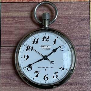  железнодорожные часы Seiko SEIKO карманные часы механический завод тип 21 камень 6110-0010