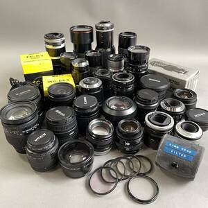 MS1287 ジャンク カメラレンズ 大量 まとめて Nikon Canon SIGMA MINOLTA PENTAX TAMRON他 (検)望遠 ズーム テレコン フィルター 周辺機器