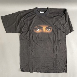 MS1234 90's VINTAGE マイケルジャクソン ツアーTシャツ DANGEROUS WORLD TOUR 1992-93 KING OF POP Lサイズ (検)古着 黒 ライブ 希少