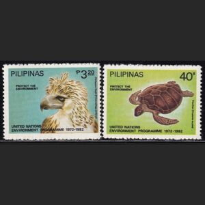 ak1441 Philippines 1982 turtle bird #1590-1