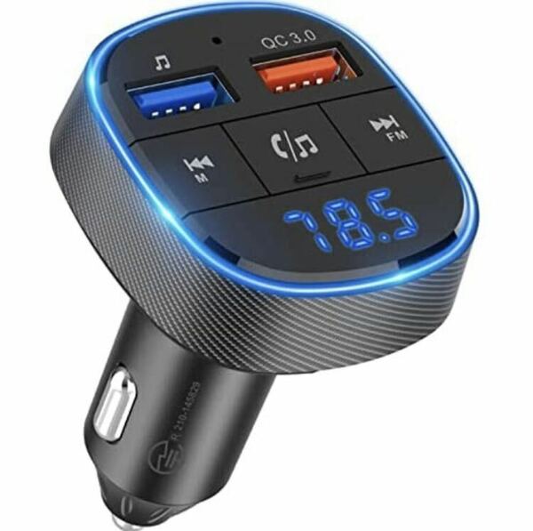 【車内音楽とハンズフリー】FMトランスミッター bluetooth 急速充電　ハンズフリー通話 USB 