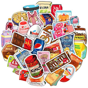 【ステッカー】全50枚・お菓子・チョコレート・m&m's エムアンドエムズ・コーラ・ポッキー （送料無料！）