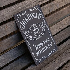 [ жестяная пластина табличка ] Jack Daniel JACK DANIEL'S Bourbon виски retro способ интерьер магазин Cafe стена украшение 20cm×30.( бесплатная доставка!)
