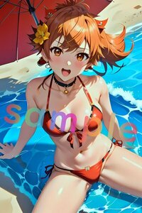 【現品限り 高画質 A4 ポスター】 マンガ イラスト 同人 アニメ ゲーム アート コスプレ 巨乳 かわいい 下着 美人 美少女 セクシー 0607087